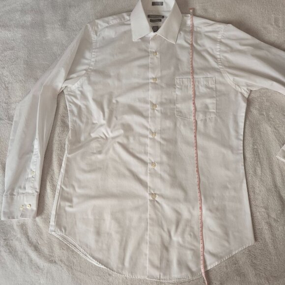 Van Heusen Long Sleeve Dress Poplin Shirt fitted white size 15 (32/33) - Picture 8 of 11